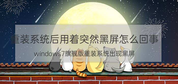 重装系统后用着突然黑屏怎么回事 windows7旗舰版重装系统出现黑屏？